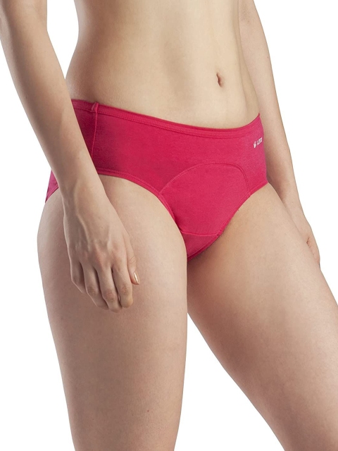 LAVOS Mid-Rise Leak Proof & Cotton Reusable Period Brief LAVOS1005-No Stain-Fresh Pink-S - Image 2