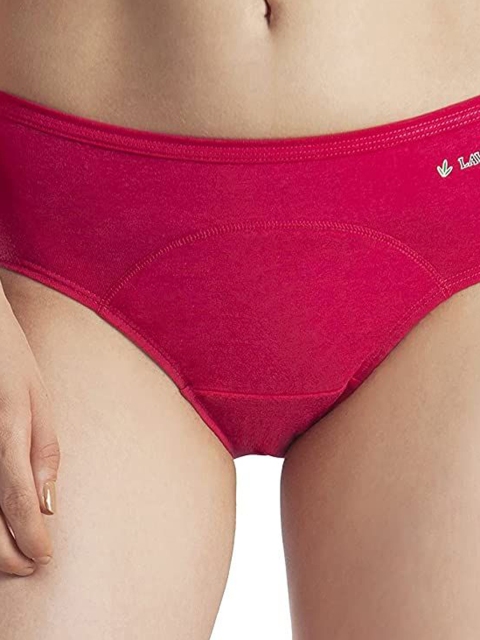 LAVOS Mid-Rise Leak Proof & Cotton Reusable Period Brief LAVOS1005-No Stain-Fresh Pink-S - Image 5