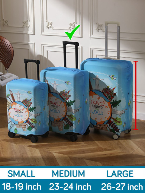 HOKIPO Blue Printed Scratch Resistant Bag Cover - Image 7