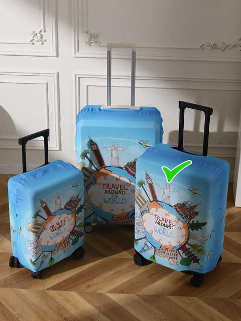 HOKIPO Blue Printed Scratch Resistant Bag Cover - Image 3