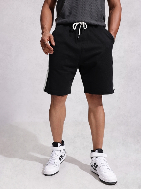 WROGN Men Side Striped Loose Fit Pure Cotton Shorts - Image 2
