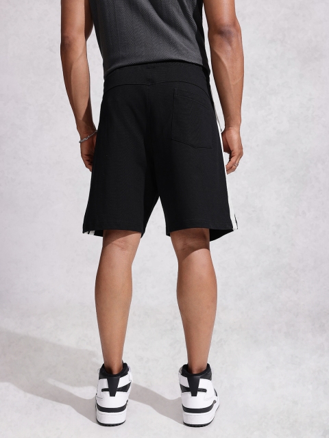 WROGN Men Side Striped Loose Fit Pure Cotton Shorts - Image 4