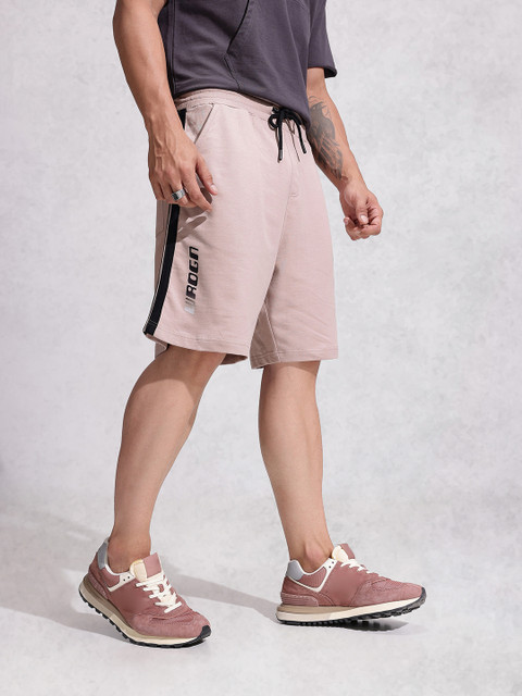 WROGN Men Side Striped Loose Fit Pure Cotton Shorts - Image 3