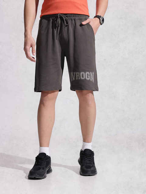 WROGN Men Pure Cotton Brand Logo Printed Shorts - Image 2