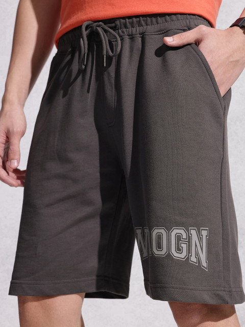 WROGN Men Pure Cotton Brand Logo Printed Shorts - Image 6