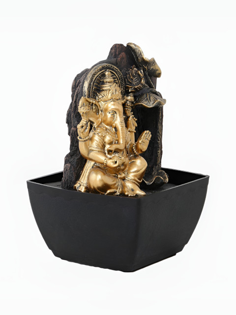 VIVARS CRAFT Black Lord Ganesha Water Fountains With Led Lights - Image 3