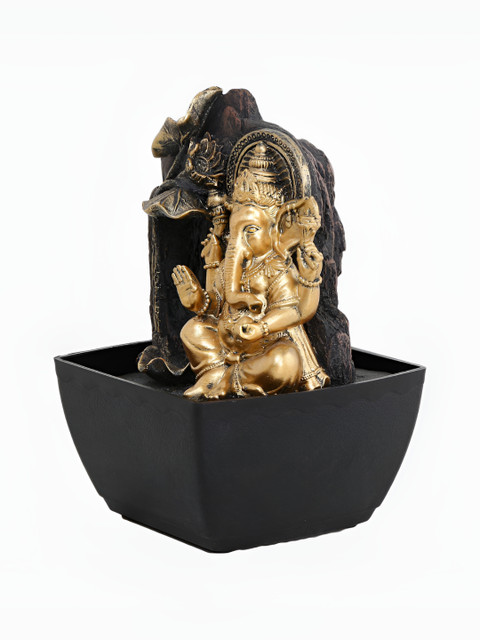 VIVARS CRAFT Black Lord Ganesha Water Fountains With Led Lights - Image 5