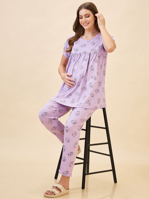 AV2 Women Printed Night suit