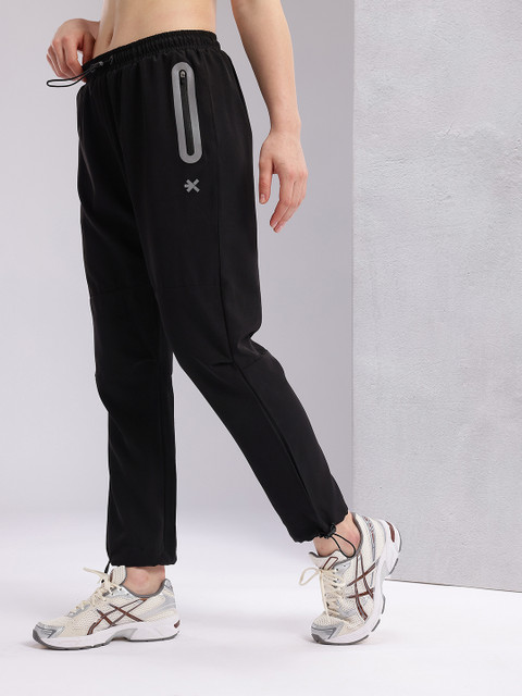 HRX by Hrithik Roshan Women Cropped Running Track Pants with Toggle Hem
