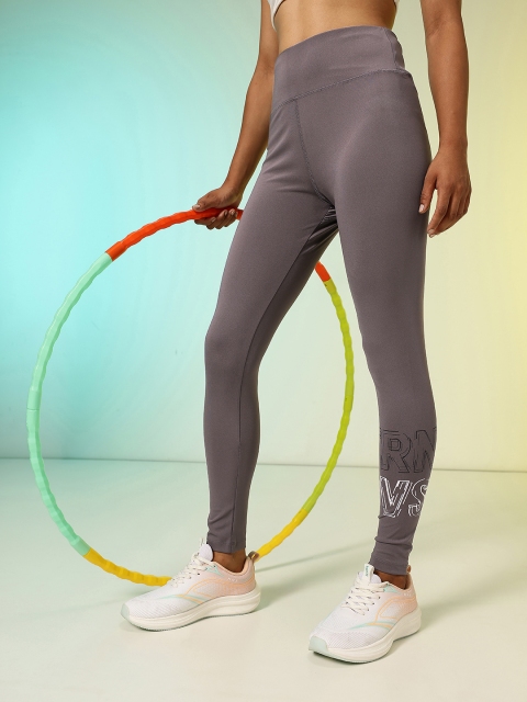 HRX by Hrithik Roshan Women Typography Printed Rapid-Dry Training Tights