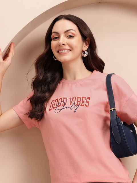 Mast & Harbour Typography Print Pure Cotton T-shirt - Image 2