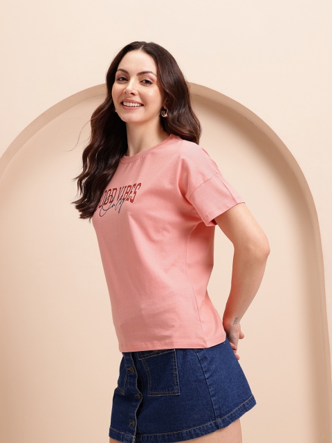 Mast & Harbour Typography Print Pure Cotton T-shirt - Image 4