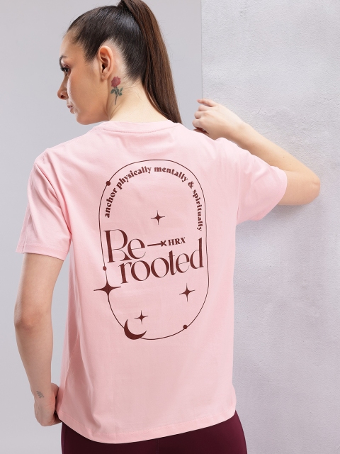 HRX by Hrithik Roshan Printed Pure Cotton Yoga T-shirt