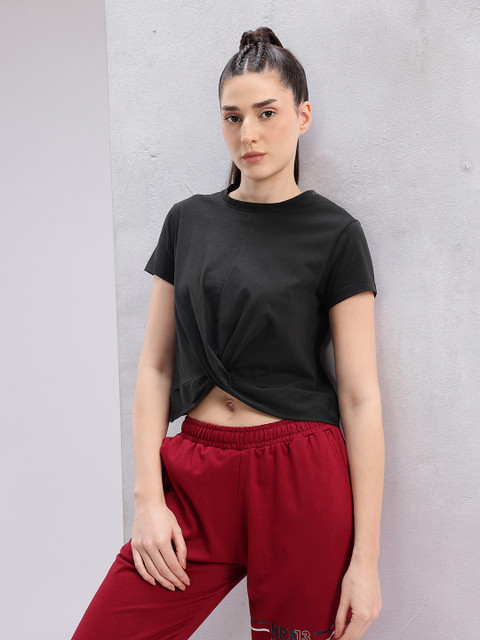 HRX by Hrithik Roshan Pure Cotton Twisted Yoga T-shirt