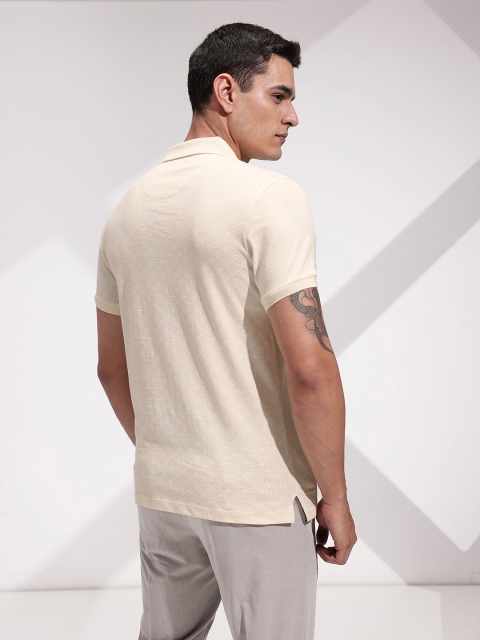 INVICTUS Abstract Printed Polo Collar Pure Cotton T-shirt - Image 5