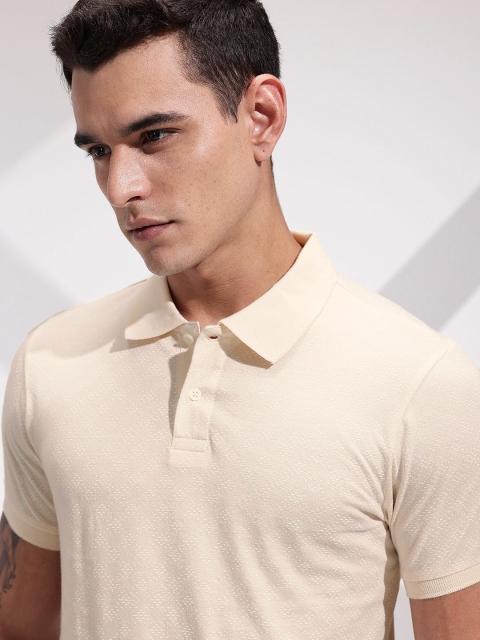 INVICTUS Abstract Printed Polo Collar Pure Cotton T-shirt - Image 2