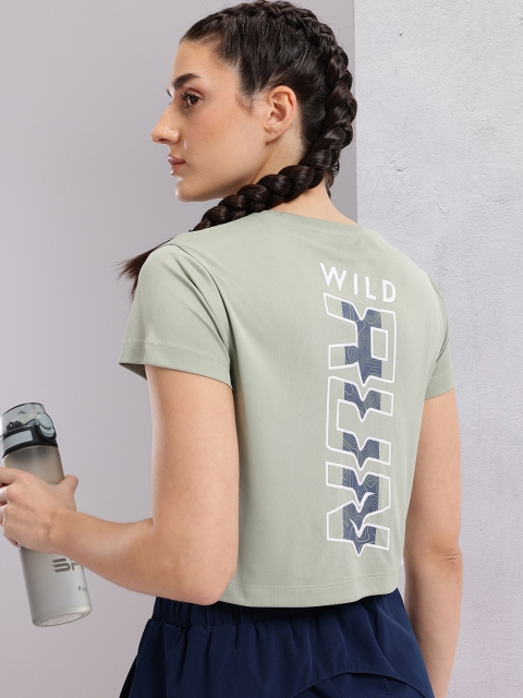 HRX by Hrithik Roshan Women Typography Printed Rapid-Dry Running T-shirt