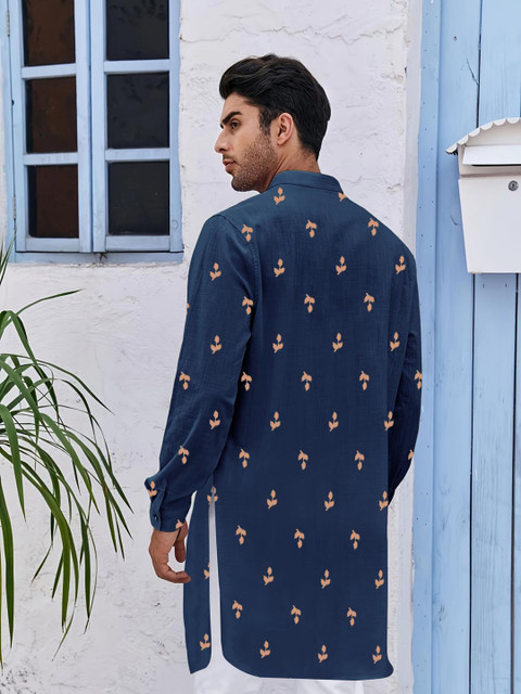 Anouk Men Bandhani Embroidered Thread Work Kurta - Image 3