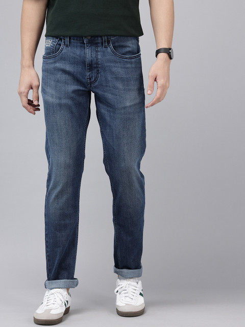 U.S. Polo Assn. Denim Co. Men Brandon Slim Tapered Fit Heavy Fade Stretchable Jeans