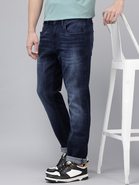 U.S. Polo Assn. Denim Co. Men Brandon Slim Tapered Fit Heavy Fade Stretchable Jeans