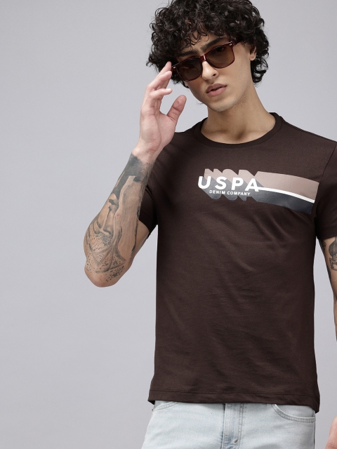 U.S. Polo Assn. Denim Co. Pure Cotton Brand Logo Printed Slim Fit T-shirt