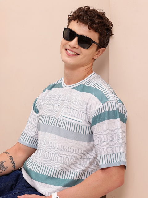 Mast & Harbour Striped Relaxed Fit T-shirt
