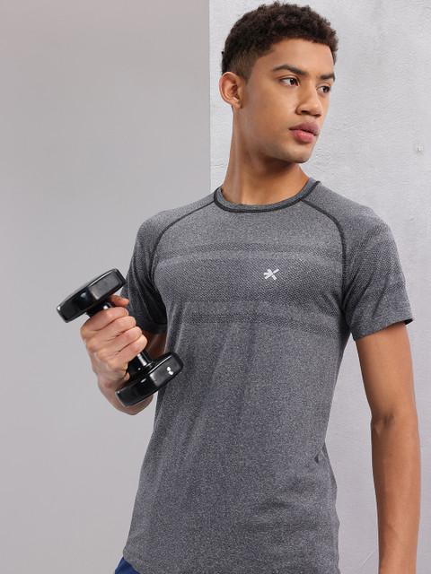 HRX by Hrithik Roshan Men Self Design Rapid-Dry Running T-shirt