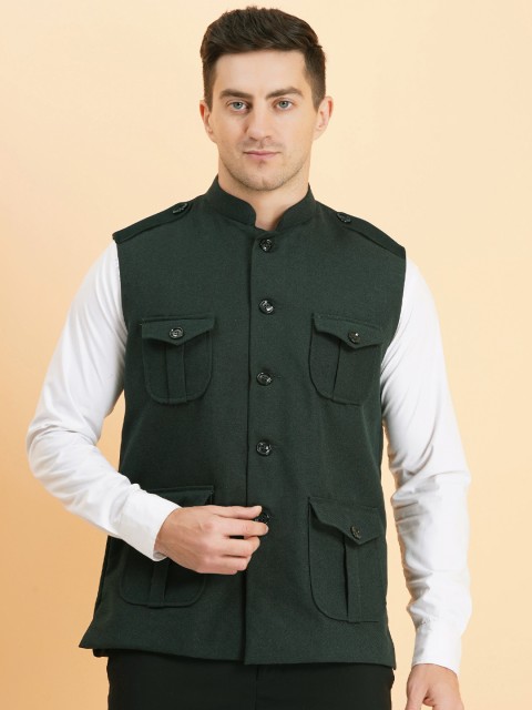 SG LEMAN Woven Nehru Jackets