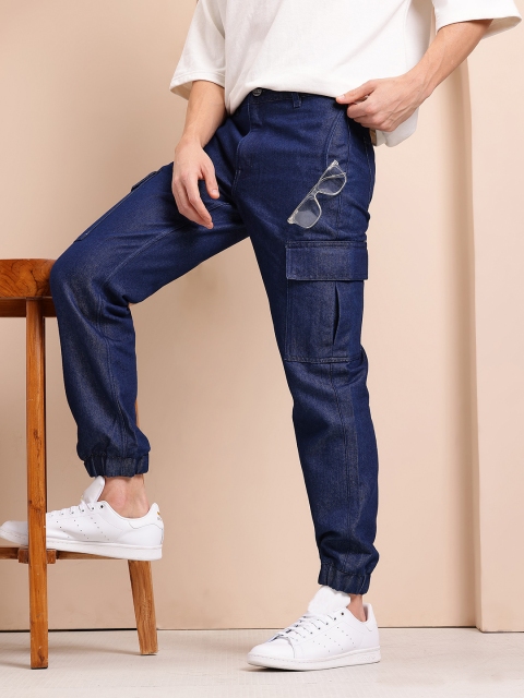 Mast & Harbour Men Jogger Fit Cargo-Style Mid-Rise Jeans
