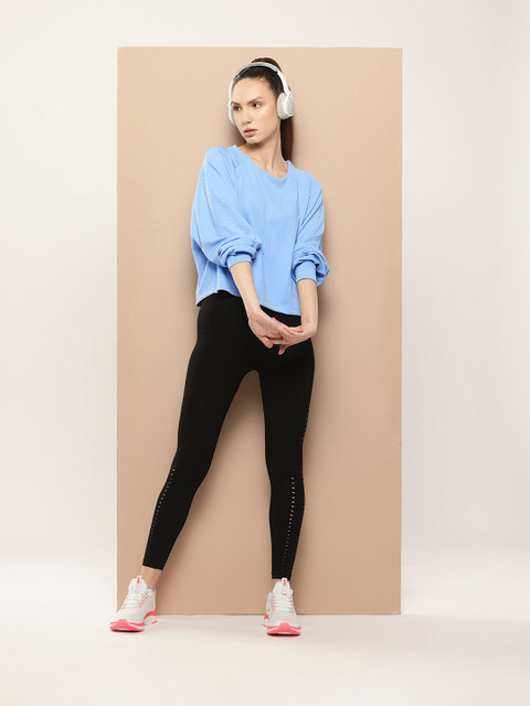 Alcis Women Textured Raglan Sleeve Sweatshirt