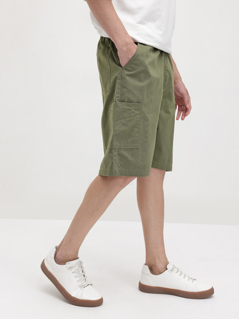 The Roadster Life Co. Men Pure Cotton Relaxed Fit Cargo Shorts - Image 3