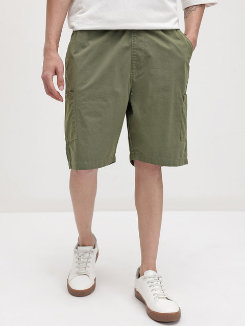 The Roadster Life Co. Men Pure Cotton Relaxed Fit Cargo Shorts - Image 2