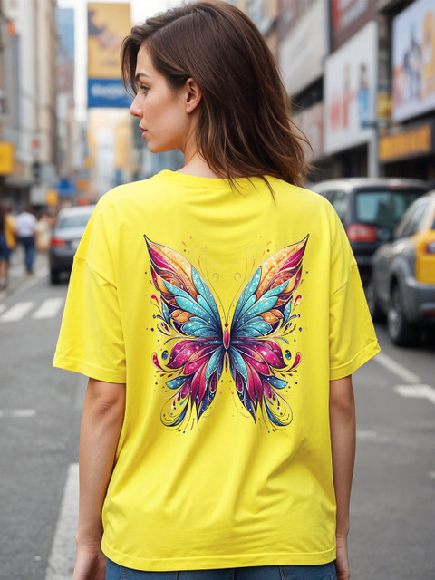 SMARTEES Women Printed Oversized T-shirt