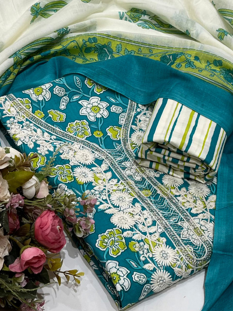 SALWAR STUDIO Embroidered Unstitched Dress Material