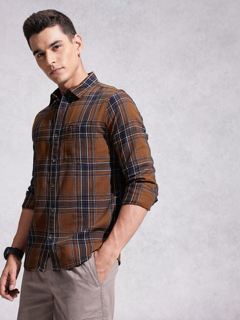WROGN Opaque Checked Pure Cotton Casual Shirt - Image 4