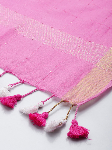 Taavi Sequinned Dupatta with Tassels - Image 5