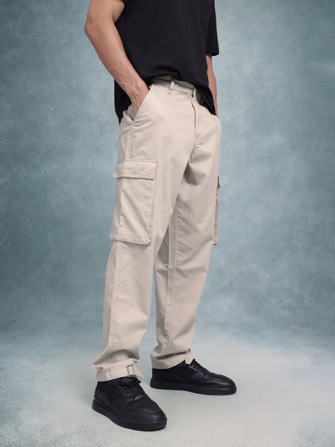 The Roadster Life Co. Men Pure Cotton Relaxed Fit Cargos