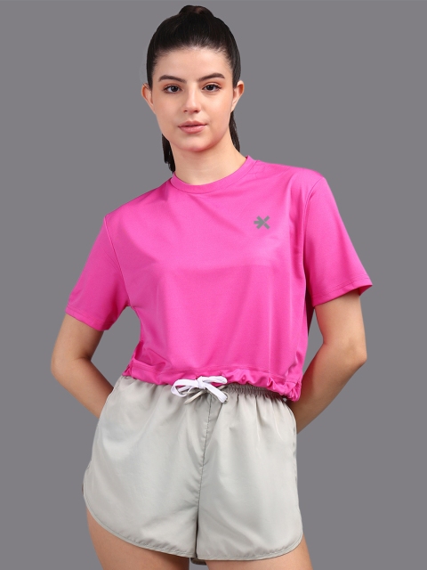 HRX by Hrithik Roshan Women Solid Round Neck T-shirt