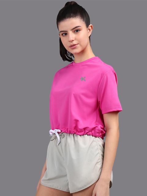 HRX by Hrithik Roshan Women Solid Round Neck T-shirt - Image 3