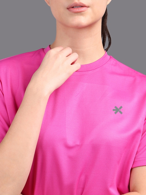 HRX by Hrithik Roshan Women Solid Round Neck T-shirt - Image 2