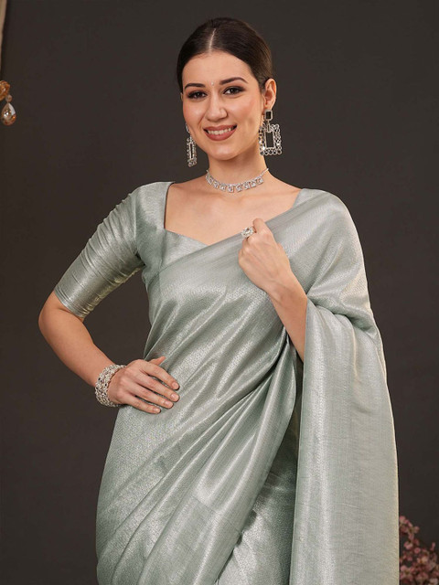 Anouk Woven Design Zari Silk Blend Kanjeevaram Saree