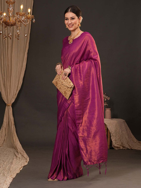 Anouk Woven Design Zari Silk Blend Kanjeevaram Saree - Image 4