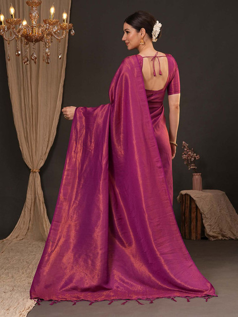 Anouk Woven Design Zari Silk Blend Kanjeevaram Saree - Image 3