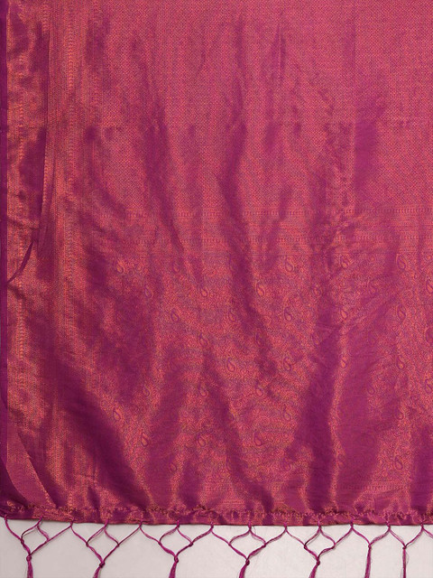 Anouk Woven Design Zari Silk Blend Kanjeevaram Saree - Image 5