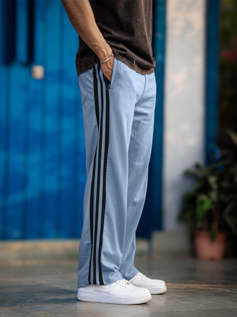 Maniac Men Striped Relaxed-Fit Mid-Rise Track Pants - Image 2