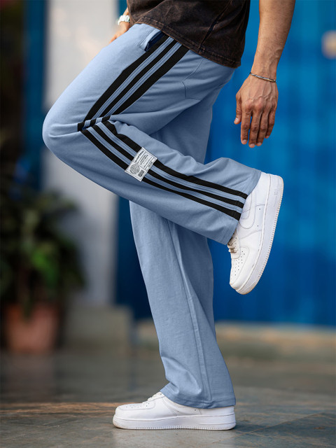 Maniac Men Striped Relaxed-Fit Mid-Rise Track Pants - Image 3