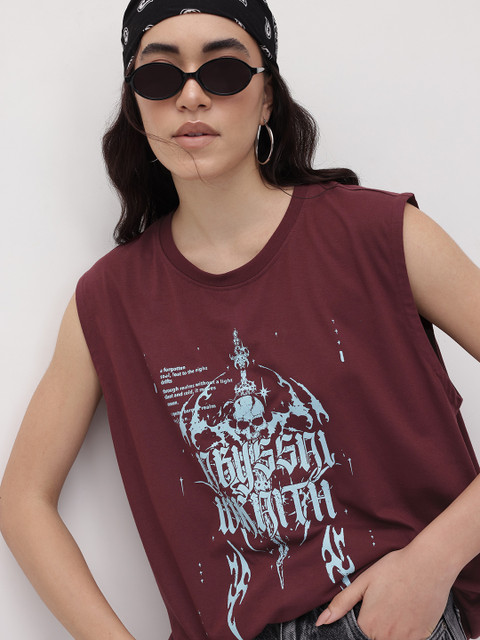 The Roadster Life Co. Typography Printed Relaxed Fit T-shirt