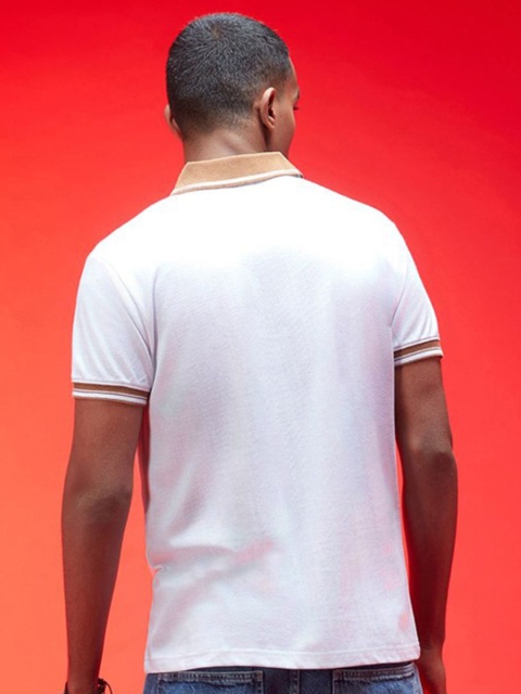 VEIRDO Men Solid Polo Collar Cotton T-shirt - Image 4