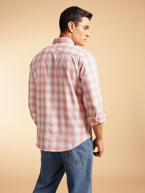 French Connection Buffalo Check Button-Down Collar Pure Cotton Casual Shirt - Image 5
