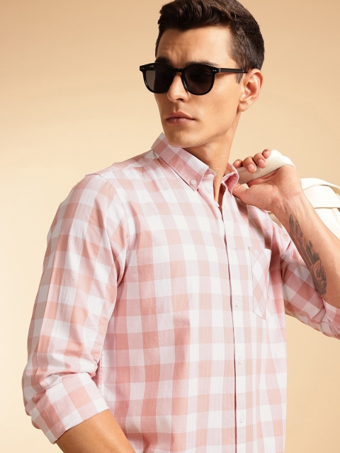 French Connection Buffalo Check Button-Down Collar Pure Cotton Casual Shirt